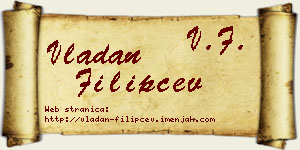 Vladan Filipčev vizit kartica